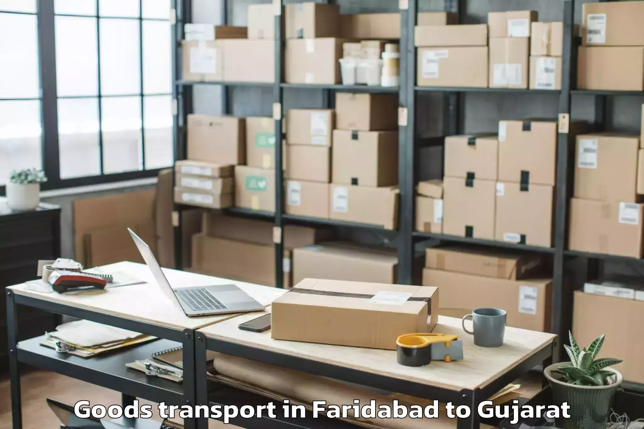 Easy Faridabad to Bedi Goods Transport Booking